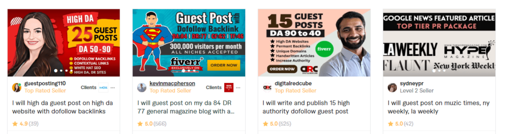 Offer niche gigs on Fiverr