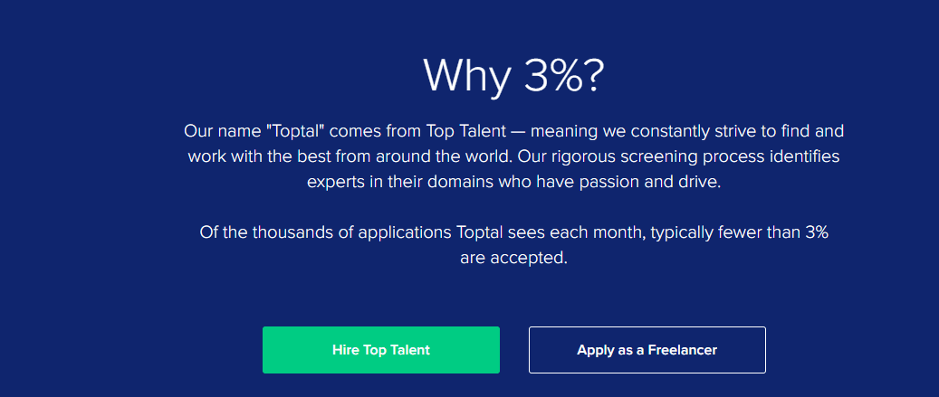 Toptal Top 3% talent