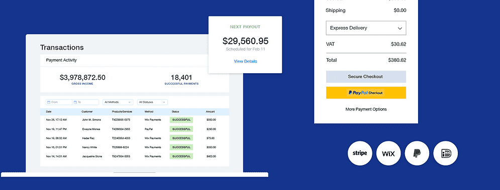 Wix Cart checkout process