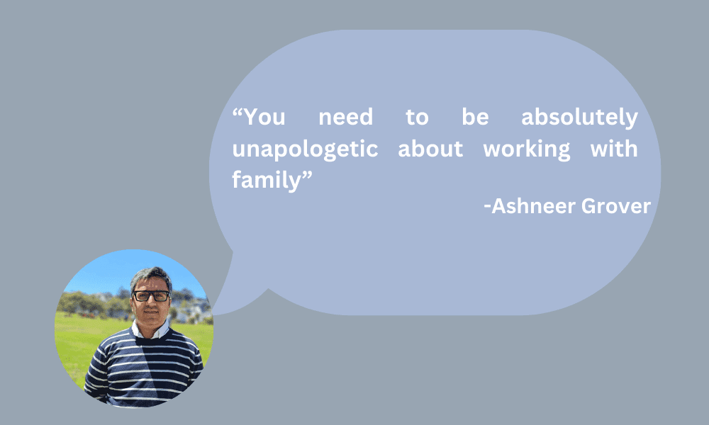 You need to be absolutely unapologetic about working with family.