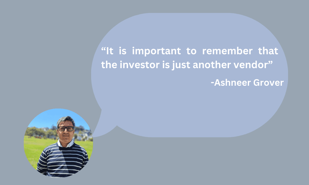 It is important to remember that the investor is just another vendor.