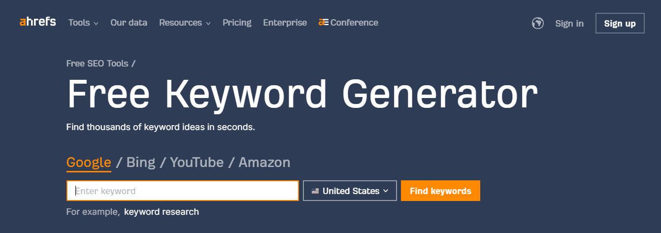 Ahrefs Keyword Explorer