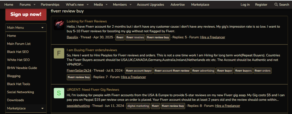 Risk of fake reviews