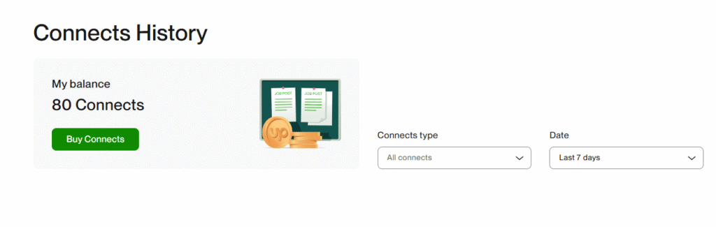 Connect History on Upwork