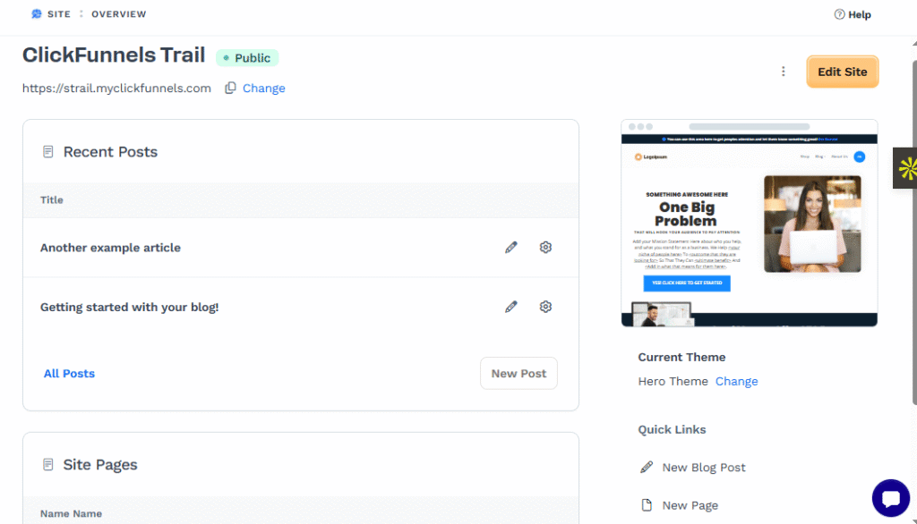 Create a website with ClickFunnels