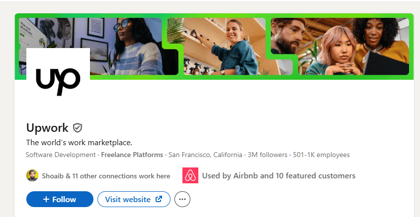 Upwork LinkedIn Account