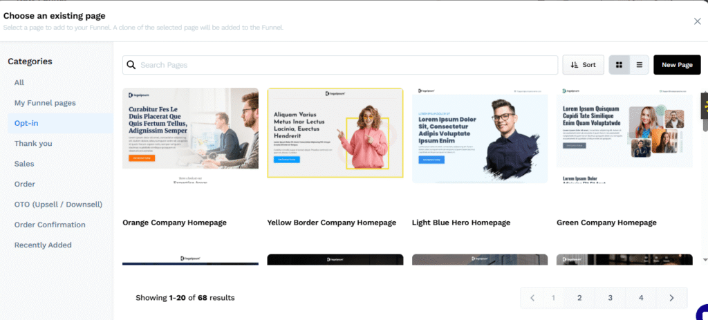 Website Page Creation on ClickFunnels
