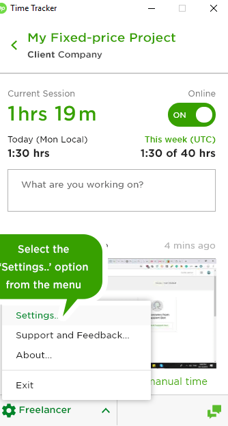 Upwork Time Tracker tool