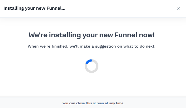 Installation of Funnel