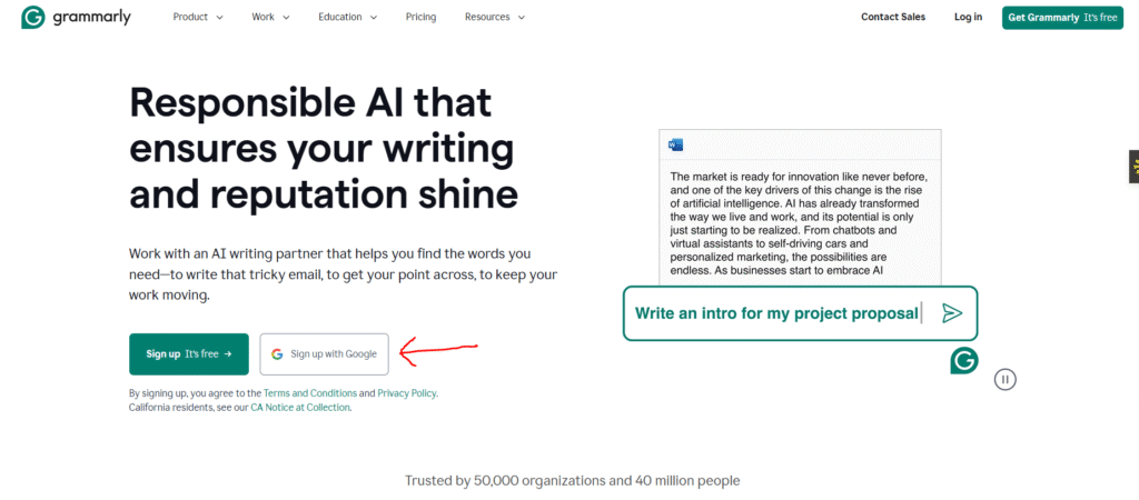 Step 1: Sign in to Grammarly on the web.