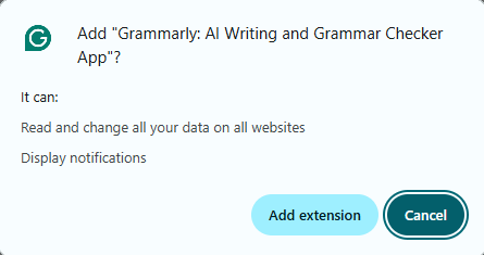 Grammarly Add Extension