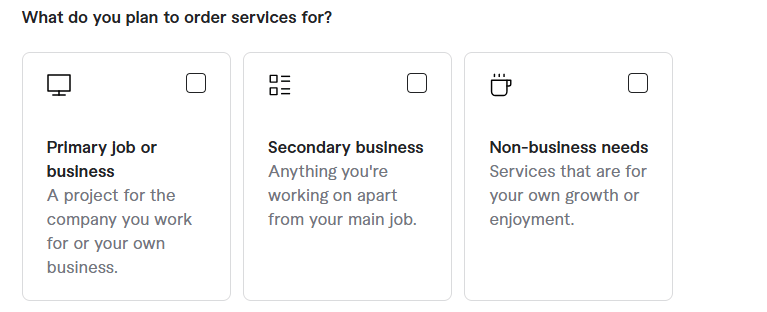 Now select what type of business you are running.