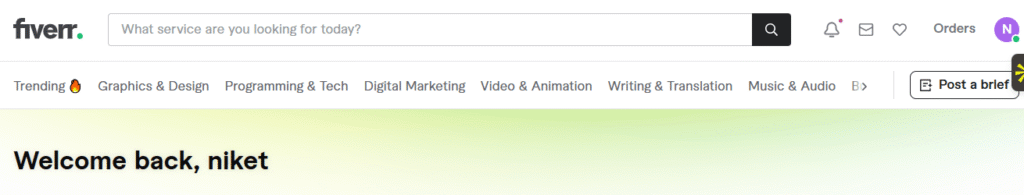 Fiverr client account