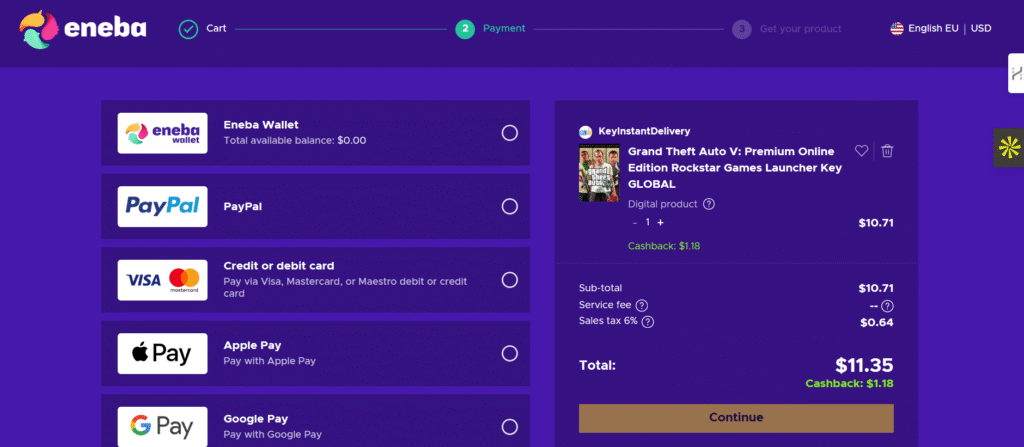 Eneba Payment Process