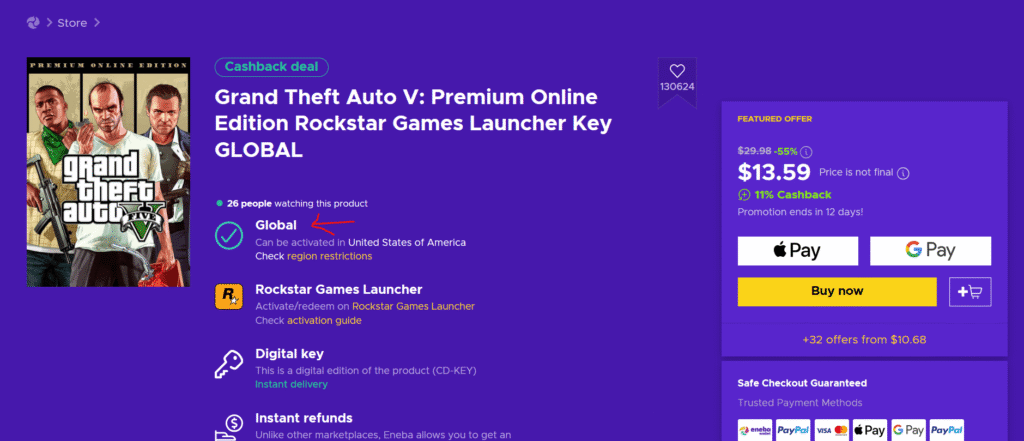 Game Key Information
