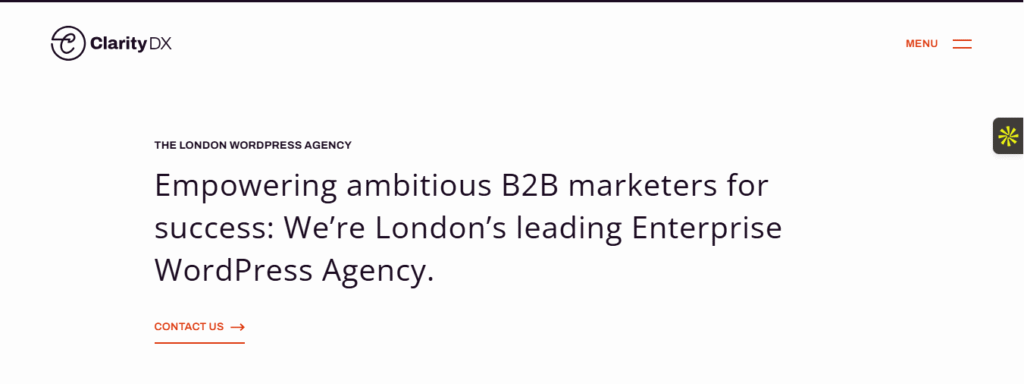 Clarity DX – WordPress design & development for B2B brands
