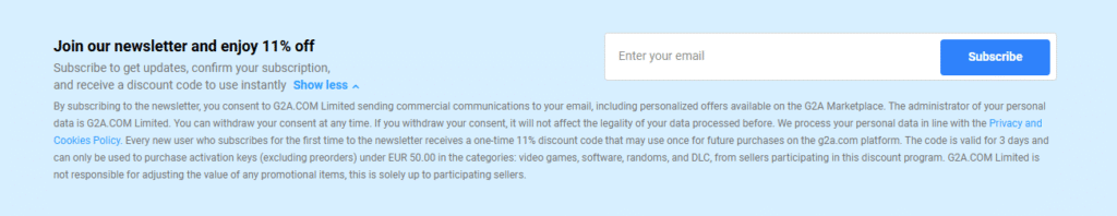 Email Subscriber Exclusive Codes