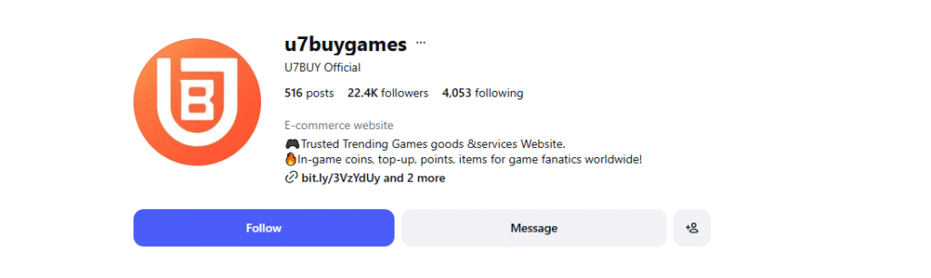 U7Buy Social Media Presence