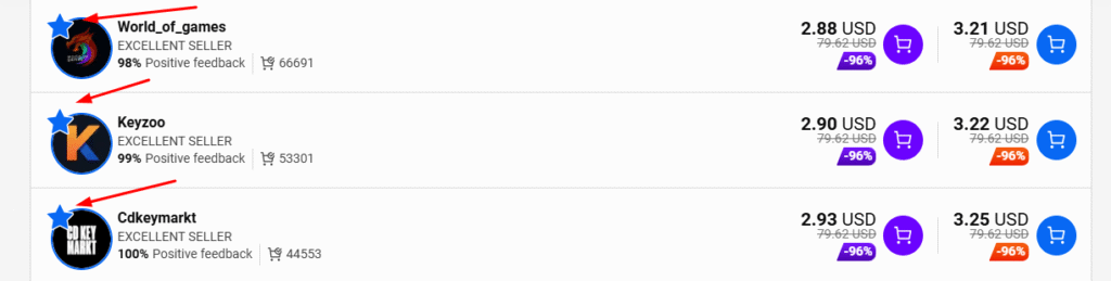G2A has verified sellers