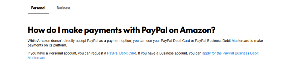 does amazon accept paypal