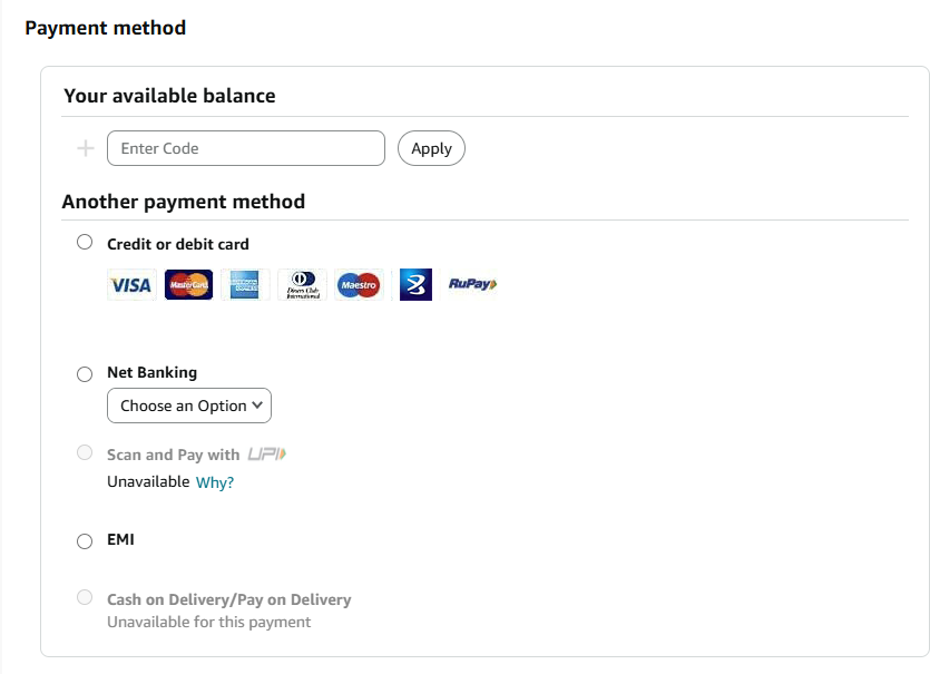 Can you make payment with PayPal on Amazon in India