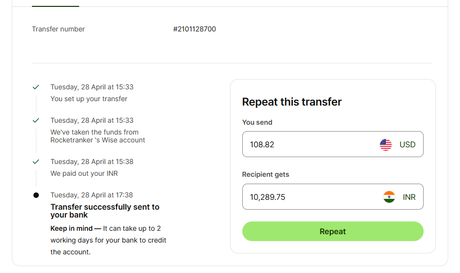 quick funds transfer wise reivew