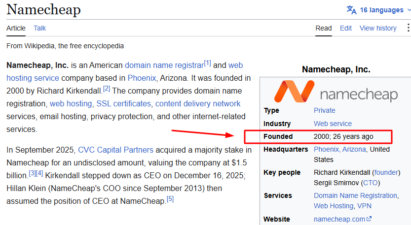 Namecheap wiki