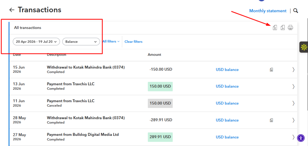 get all transactions details