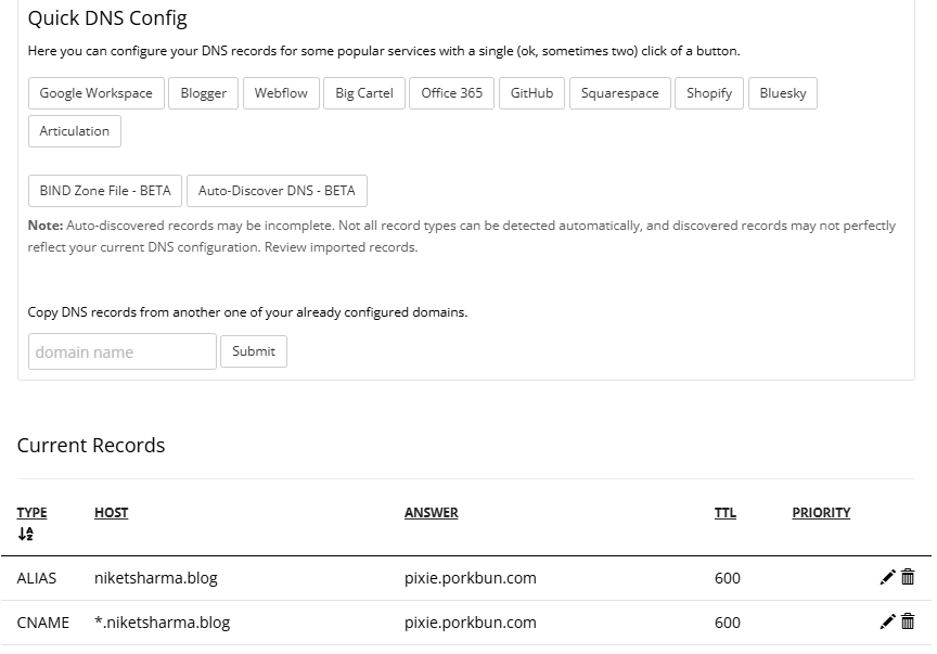 DNS management